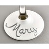 White Snowflake Martini Glass - Hand Painted - Winter Snow