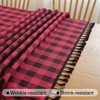 Alsoo Christmas Checkered Tablecloth Rectangle Cotton Linen Fabric Gingham Table