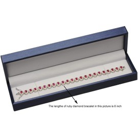 The Jewellery Pak Blue Bracelet Necklace Chain Gift Box Luxury Soft Touch PU Leather Material Long Bracelet Display Storage Box Size 8.75〞(W)*2.28〞(D)*1.45〞(H)