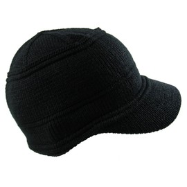 Rasta World Men's Beanie Visor (Black)