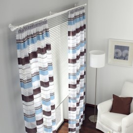 GARDINIA 2 x Siro Chicago Series White Metal Curtain Pole End Pins Diameter 20mm