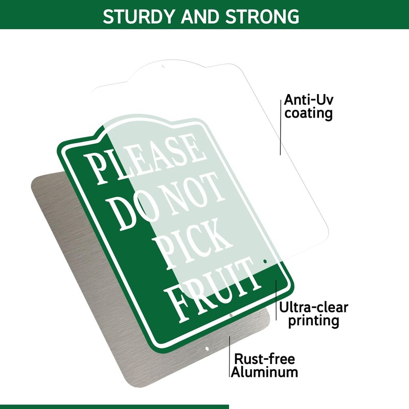 Please Do Not Pick Fruit Sign, Joyfulmap Aluminum Composite Sign