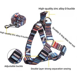 Dog Leash Adjustable No Pull, Pet Leash Adjustable, Easy Walk Harness Suitable for Small, Medium, Large Dogs, Puppy Harness Dog Collars, Harnesses & Leashes for Hiking, Training, Walking(Line, XS)