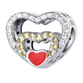 PANPOKI 925 Sterling Silver Charms Beads for Bracelets Spacer Beads Clip Stopper Charms Safety Beads Birthstone Charms Bead for Bracelets DIY