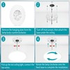 Glowall 24 Inch Large Flush Mount Ceiling Light Fixture, Ultra