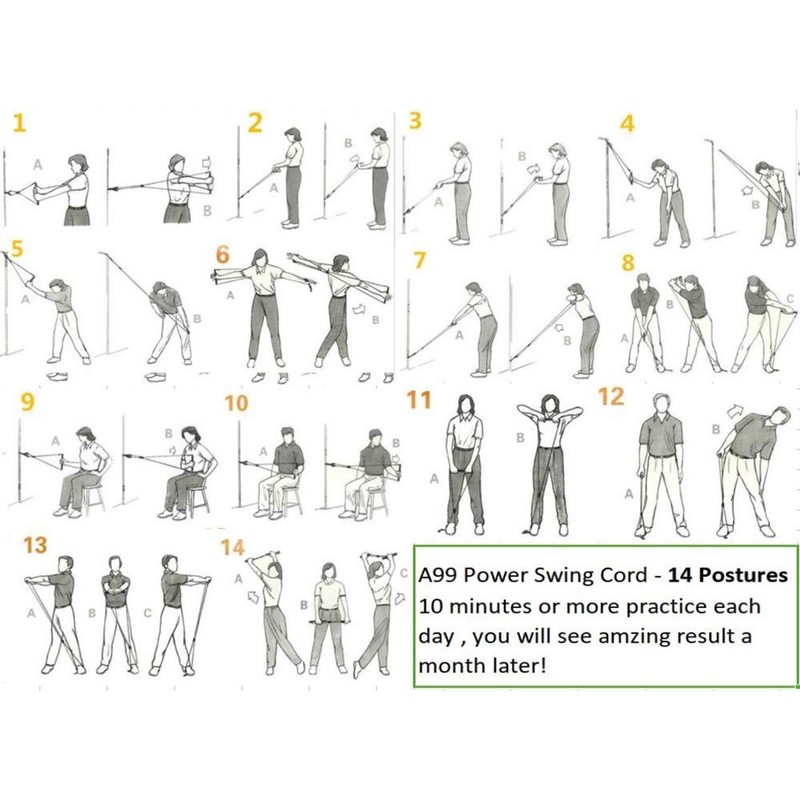 A99 Golf Resistance Bands Exercise Fitness Yoga or Pilates Workout