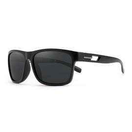 Feisedy B1113 Polarized Men's Sunglasses for Driving, Wellington Shape, UV400, UV Protection, Sports, Bicycle, Biking, Fishing, Climbing, Fashion, Unisex, Black