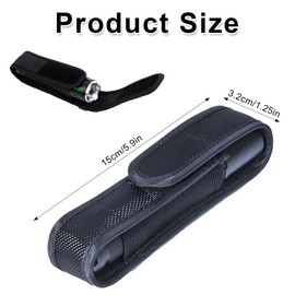 PHCOZY 1 x Flashlight Bag Torch Bag Belt Tactical Torch Bag Holder LED Torch Holster Holder Cover Torch Holster for Outdoor Hunting Camping Hiking