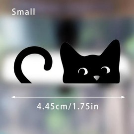 Cat Pattern Car Rearview Mirror Sticker, Vinyl Material Car Mirror Decal, Car Interior Decoration Accessories for Car, Home, Office