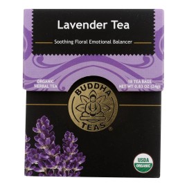 UD_Buddha Teas-Organic Lavender Tea 18 Bag Loose Leaf Health Tea in Bulk with a Flavor From Raw Lavender Flower