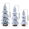 Zliger Pack of 3 Mini Christmas Trees, 10/15/20 cm, Artificial