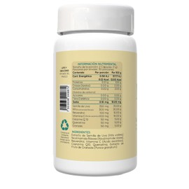 BE NAT | NAD+ Precursor| NR Nicotinamida Ribosa potenciado con Resveratrol, Quercetina, Coenzima Q10, Semilla de Uva y Granada, Suplemento alimenticio en cápsulas | 30 días de consumo, 60 cápsulas 500 mg c/u