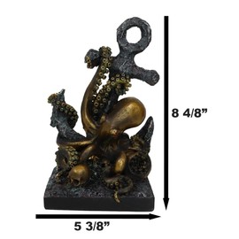 Ebros Giant Deep Sea Octopus Kraken Hauling Anchor Statue As Nautical Mythical Kraken Cthulhu Decorative Paperweight Figurine for Sailors Fantasy Fans Collectible Gifts for Men Women