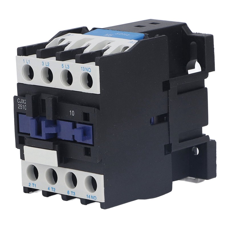 25A Power Contactor Normally Open Electric AC Contactor Silver Alloy