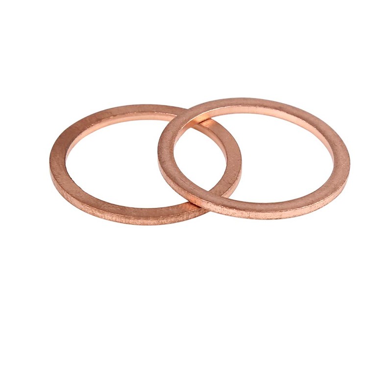 X AUTOHAUX 20pcs Copper Washer Flat Sealing Ring Spacer for