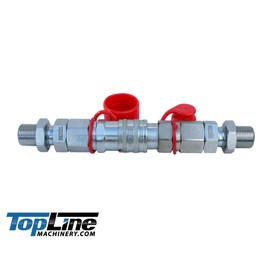TL104 3/4 ORFS Flat Face 1/2 Hydraulic Quick Connect Coupler Bulkhead Skid Steer