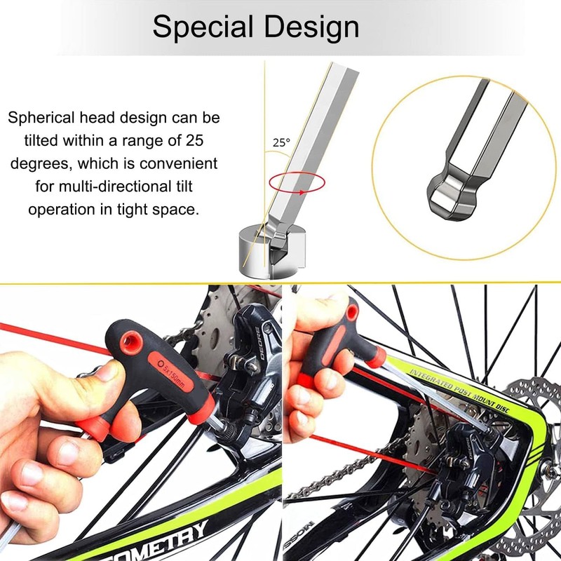 KEWAYO 3 PCS T-Handle Allen Wrench Set 4mm、 5mm 、6mm