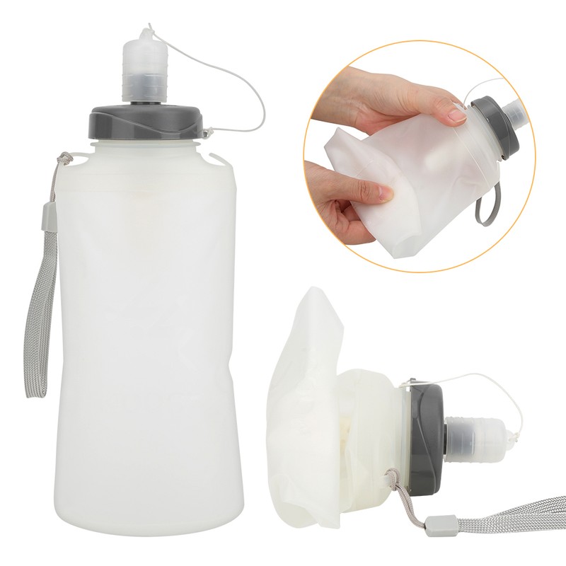 750ml Large Opening Diameter Folding Soft Kettle Portable Silicone Water