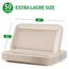 bloomoon 50 Pack 14 Inch Disposable Food Trays, Large Paper