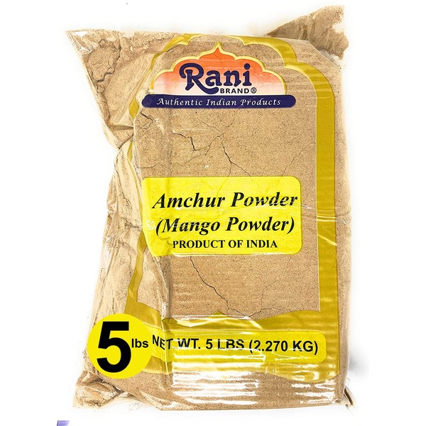Rani Amchur (Mango) Ground Powder Spice 80oz (5lbs) 2.27kg Bulk ~ All Natural, Indian Origin | No Color | Gluten Friendly | Vegan | NON-GMO | No Salt or fillers