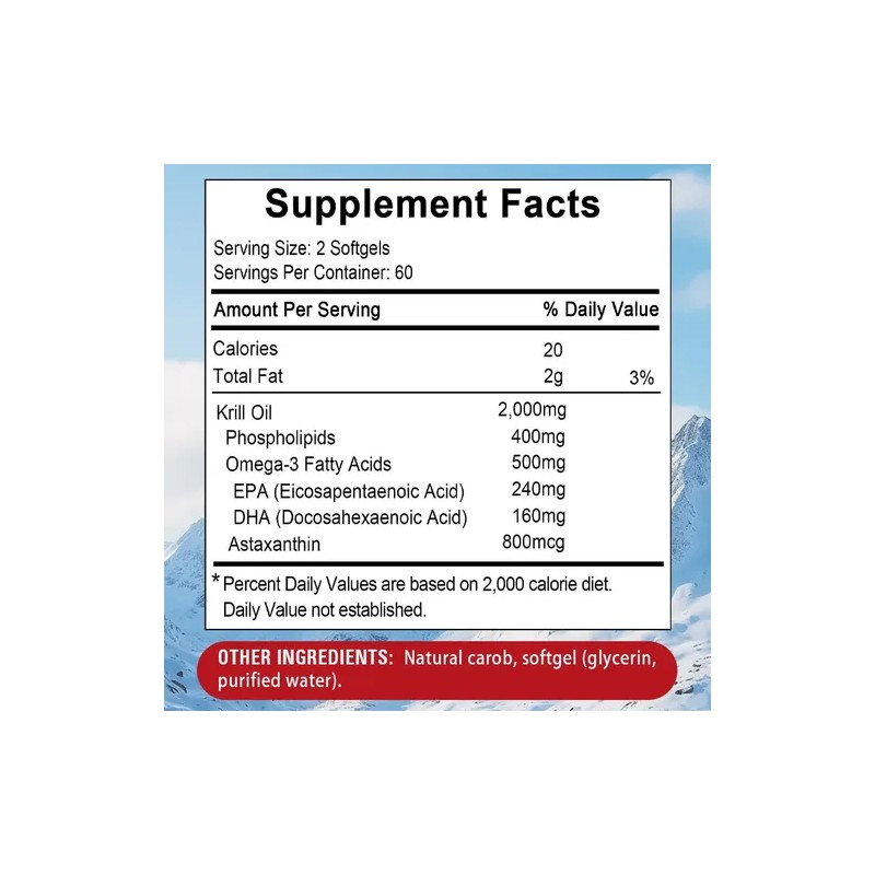 Cápsulas De Aceite De Krill Antártico Astaxantina Omega-3
