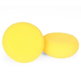 4Pcs Yellow Round Painting Sponges Synthetic Artist Sponges Watercolors Sponges for Watercolor, Ceramics, Clay,Painting, Art & Craft DIY(3 Inches)