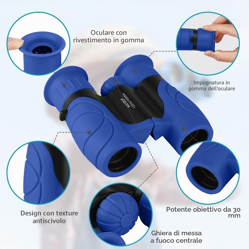 AYESY Binocolo per Bambini, Portatile Binocolo Set con Lente di