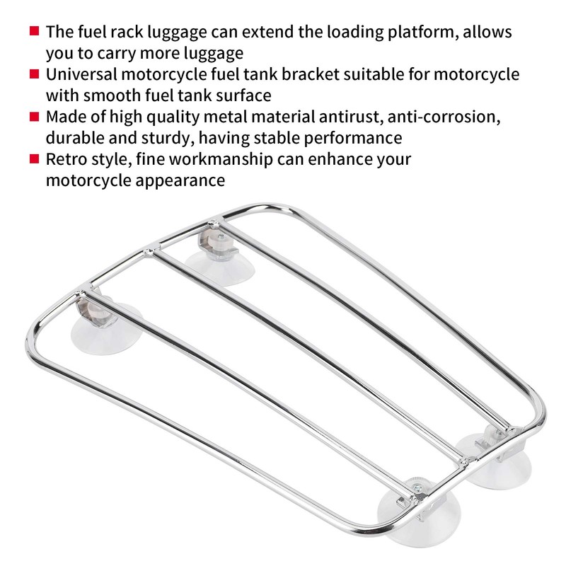 Tomotato Motorcycle Fuel Tank Pannier Rack Shelf, Motorcycle Pannier Rack