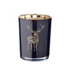 EDZARD Tea Light Holder Fancy Stag Design Black Outside Gold