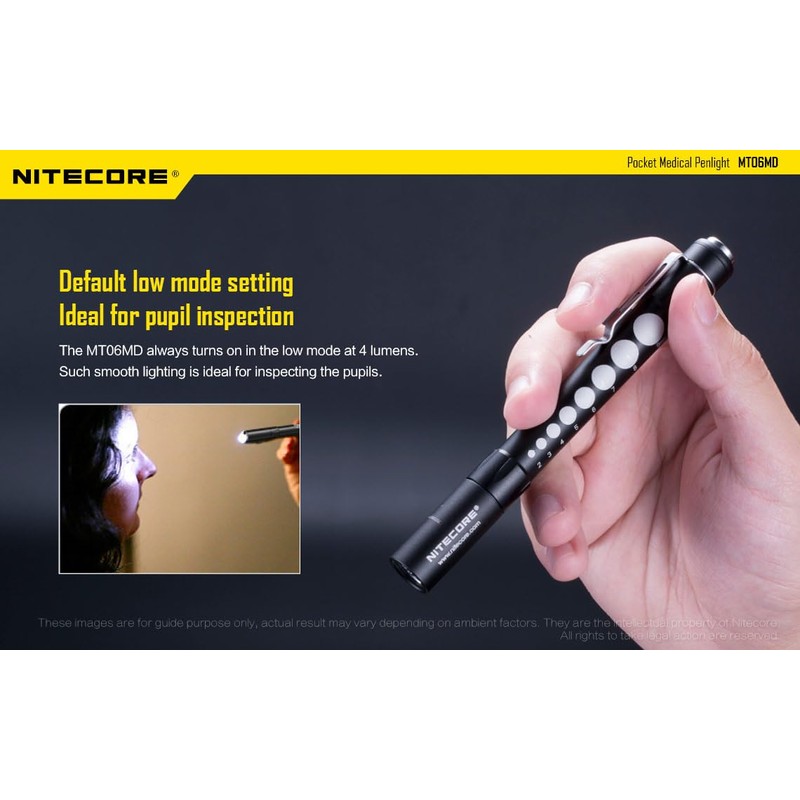 Nitecore MT06MD Penlight Flashlight, 180 Lumen LED for Medical Doctors,