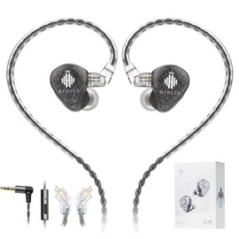 Hidizs MS1 Galaxy IEM Gaming Earphones - Dual Magnetic Engine for Immersive Gaming Sound Wired Earbuds/Inline Mic/Detachable 2-Pin Cable, 3.5mm Plug