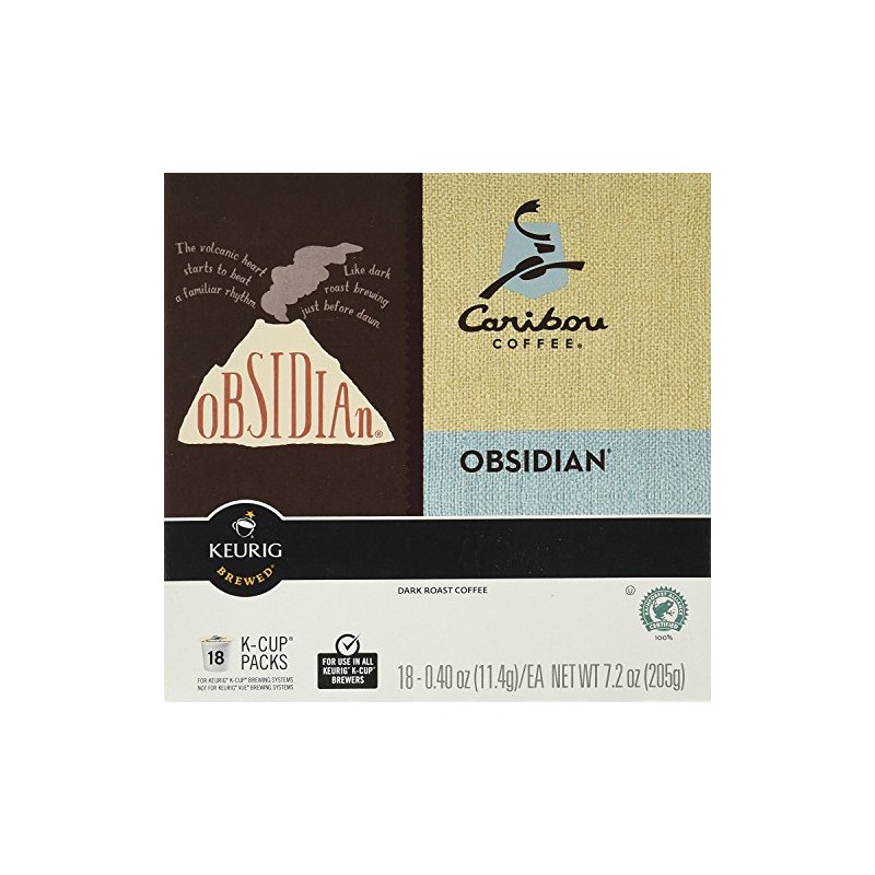Keurig Green Mountain Caribou Coffee Obsidian Box of 18 K