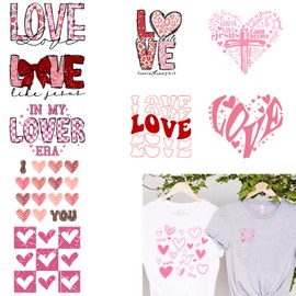 20 pegatinas para planchar con lazo para el día de San Valentín