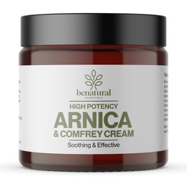 Benatural Essentials All Natural Arnica & Comfrey Cream 100g | Soothing Cream for Sprains & Bruises | Made in the UK | pH Balanced