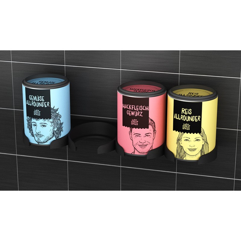 NewGround Designs Gewürzregal für Just Spices - zum Kleben oder