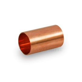 Supply Giant DDDM0125 Straight Copper Coupling With Sweat Sockets And Without Tube Stop, 1-1/4 Inch