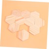 TEHAUX 10pcs Polygonal for DIY Crafts Solid Pine Hexagon Shaped