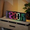 JALL 10.5'' Large Digital Alarm Clock with 8 RGB Colors,