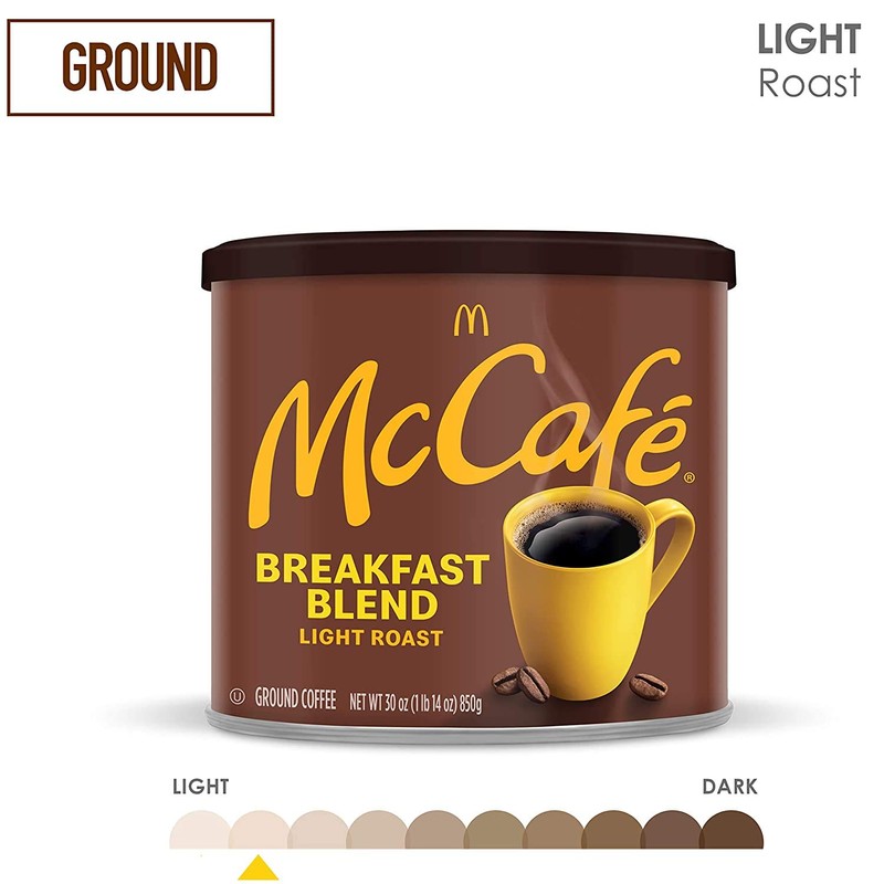 McCafé Breakfast Blend Light Roast Ground Coffee (30 oz Canisters,