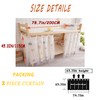 Navhao 2 Panels,Bottom Bunk Bed Curtains Cloth Breathable Bed Canopy
