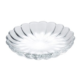 Mizusaki Glass MKG-214110 Plate, Small Plate, Approx. 3.9 inches (10 cm), Chrysanthemum, Made in Japan