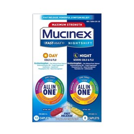 Mucinex Fast-Max Day Time Severe Cold & Night Time Cold & Flu Caplets 20 EA