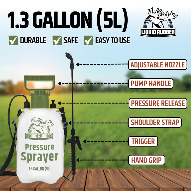 Garden Pump Sprayer + 1G Mulch Glue KIT