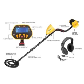 Pro Digital Metal Detector with Headphones