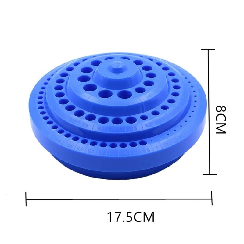 Tiardey 100pcs Hole Round Shape Organizer Case Hard Plastic Drill