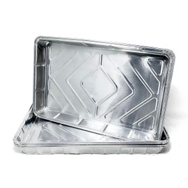 100 Large Foil Tray Bake containers Aluminium Recyclable 12 x 8 Includes 2 Free 21" Disposable Piping Bags! …