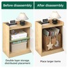 Modern Wooden Nightstand, Durable, Elegant Design for Small Spaces, Wooden