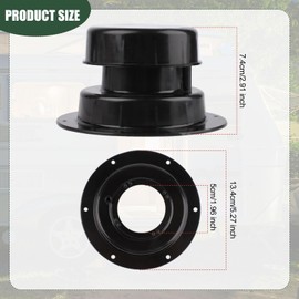 NQEUEPN RV Roof Vent Cover, RV Plumbing Vent Cap Plastic RV Roof Vent Cover Replacement for RV Trailer Camper Motorhome RV Sewer Vent Cap Kit, Fits 1 to 2 3/8 Inch Pipe (Black)