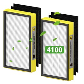 BBT BAMBOOST FLT4100 True HEPA Replacement Filter Set Compatible with GermGuardian AC4100 AC4100CA AC4150BL AC4150PCA AC4150PC AC4175W Air Purifier