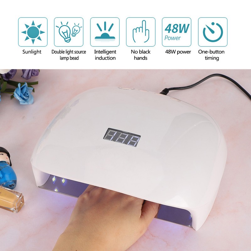 48W UV/LED Nail Lamp Nail Gel Polish Dryer Quick Drying